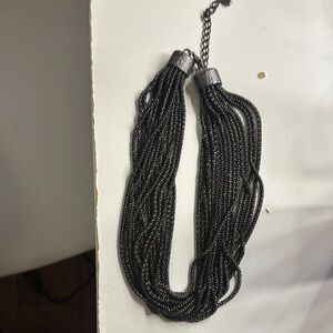 Chic Black Beaded Necklace